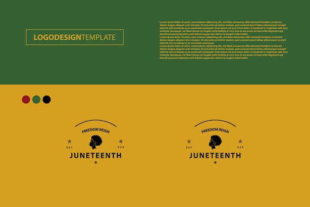 Juneteenth Logo Cytat Tempalte Piękny Klasyczny Styl