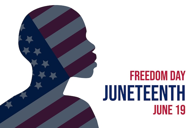 Juneteenth Szablon Dnia Wolności 19 czerwca Tło koncepcji wakacyjnej