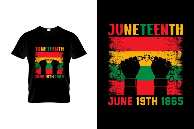 Plik wektorowy juneteenth tshirt design lub juneteenth plakat design juneteenth cytaty juneteenth typografia