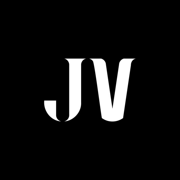 JV JV logo litery projektowanie Początkowe litery JV wielkie litery monogram logo biały kolor JV logo JV projektowanie JV J Vx9