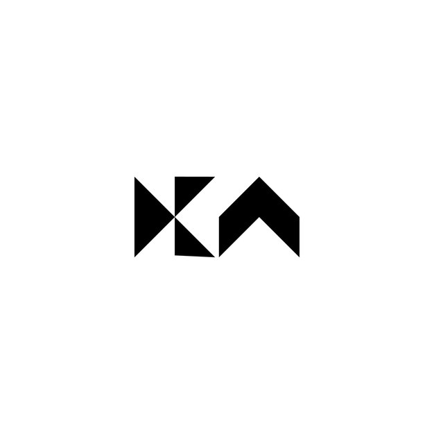 KA monogram logo projekt list tekst nazwa symbol monochromatyczne logotyp alfabet znak proste logo