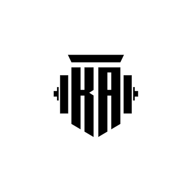 KA monogram logo projekt list tekst nazwa symbol monochromatyczne logotyp alfabet znak proste logo
