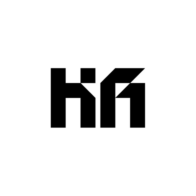 KA monogram logo projekt list tekst nazwa symbol monochromatyczne logotyp alfabet znak proste logo