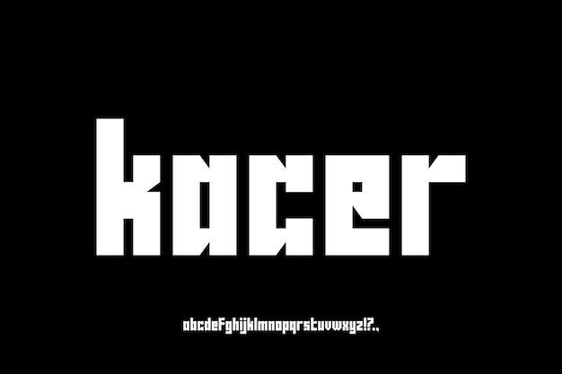 KACER SKONDENSOWANA CZCIONKA GEOMETRYCZNA KROWIEC BOLD EDYTOWALNA