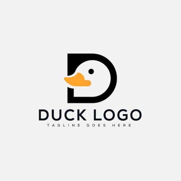 Plik wektorowy kaczka logo szablon projektu grafiki wektorowej element marki