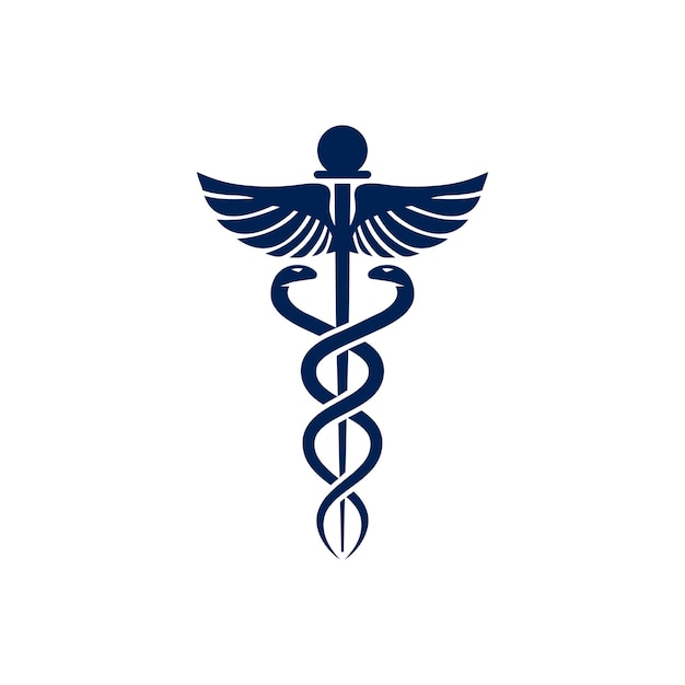 Kaduceusz Logo Projekt Ilustracji Wektorowych Logo Zdrowia