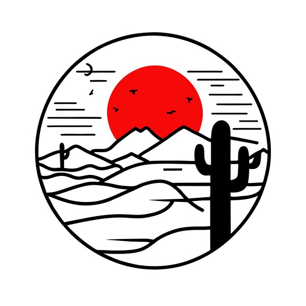 Plik wektorowy kaktus pustynny ręcznie narysowany płaski stylowy maskotka kreskówka postać kreskówka naklejka ikonka koncepcja odizolowana