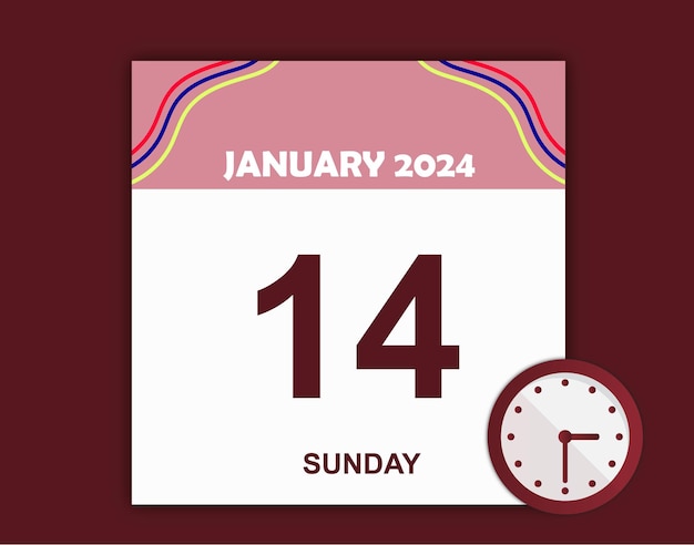 Kalendarz czasu dziennego stycznia 2024