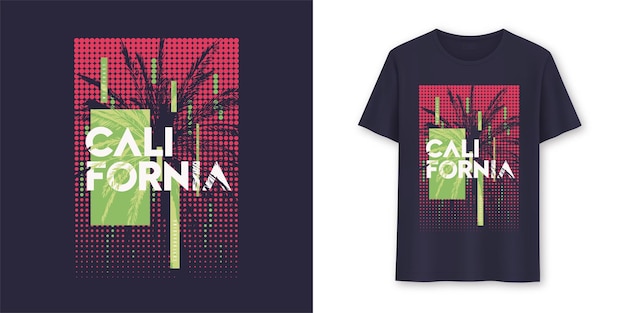 Kalifornia Stylowa Geometryczna Grafika Tshirt Wektor Projekt Plakatu Typografia