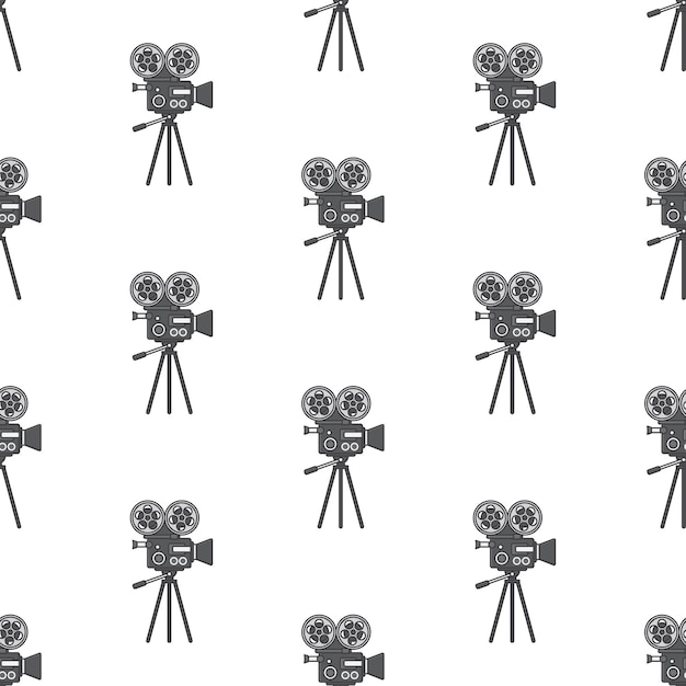 Kamera Filmowa Szwu Na Białym Tle. Ilustracja wektorowa motywu filmu
