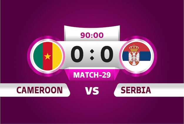 Kamerun vs Serbia World Football 2022, mecz o mistrzostwo Grupy G. World Football Competition