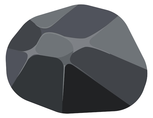 Kamień wielokątny Ikona węgla Cartoon Graphite rock
