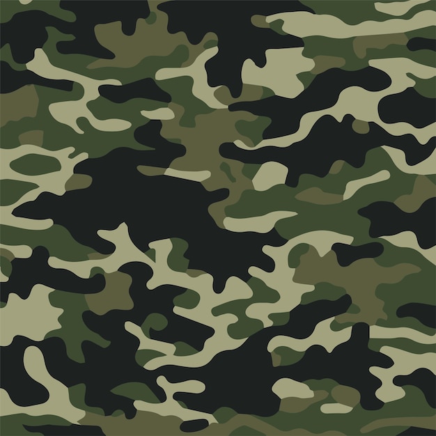 Kamuflaż bez szwu wzór Modny styl kamuflażu powtórzyć wydruku ilustracji wektorowych Khaki tekstury