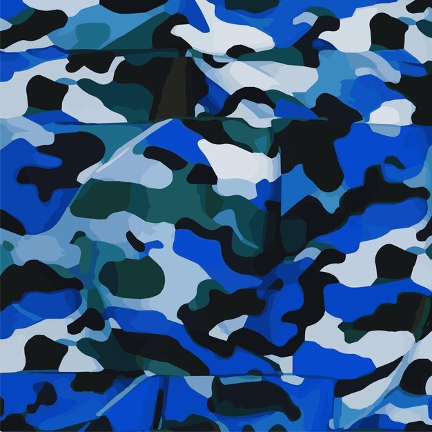 Kamuflaż bez szwu wzór Modny styl kamuflażu powtórzyć wydruku ilustracji wektorowych Khaki tekstury