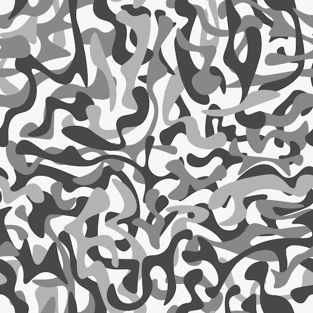kamuflaż bezszwowa monochromatyczna ilustracja wektorowa