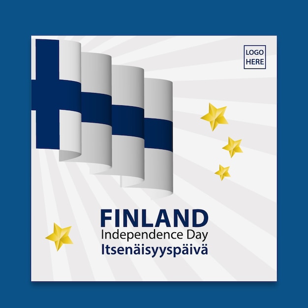 Plik wektorowy kanał mediów społecznościowych z okazji dnia niepodległości finlandii