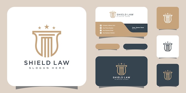 Kancelaria Prawna I Tarcza Projekt Logo Wektor I Wizytówka
