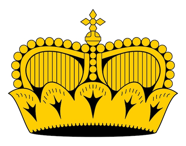 Kapelusz książęcy Liechtensteinu (korona) widniejący na fladze narodowej. Prawidłowe proporcje 4:3