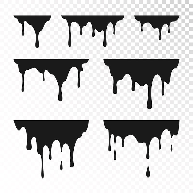 Kapiąca farba zestaw ilustracji