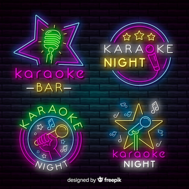 Karaoke night bar kolekcja neon light sign