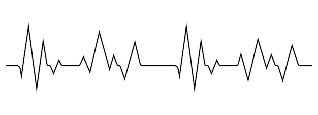 Kardiogram na białym tle Puls serca Symbol cardio Ilustracja wektorowa