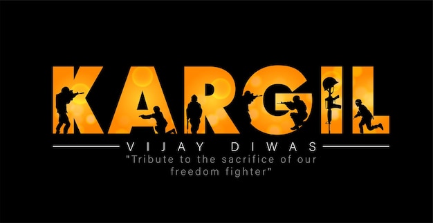 Kargil Vijay-ilustracja Abstrakcyjnej Koncepcji Dla Kargila Vijay Diwas, Baner Lub Plakat.26 Lipca