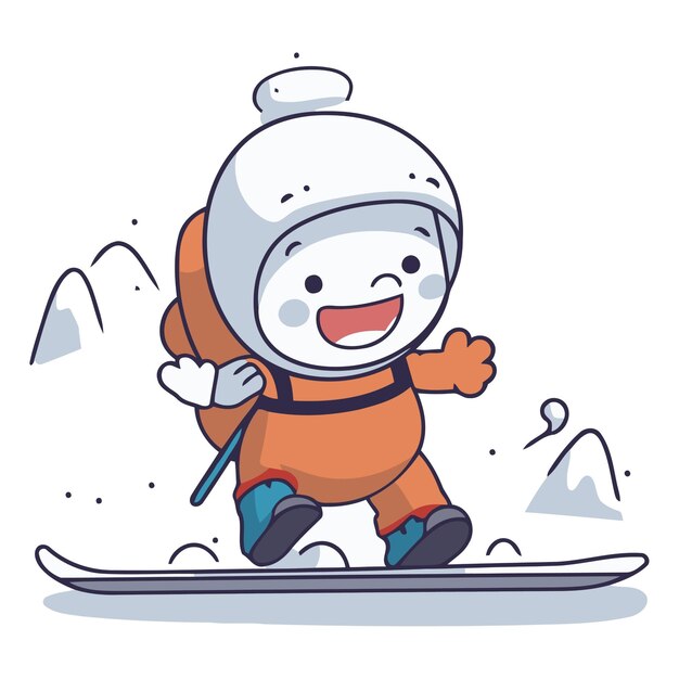 Karikatura Snowboarder Snowboarder