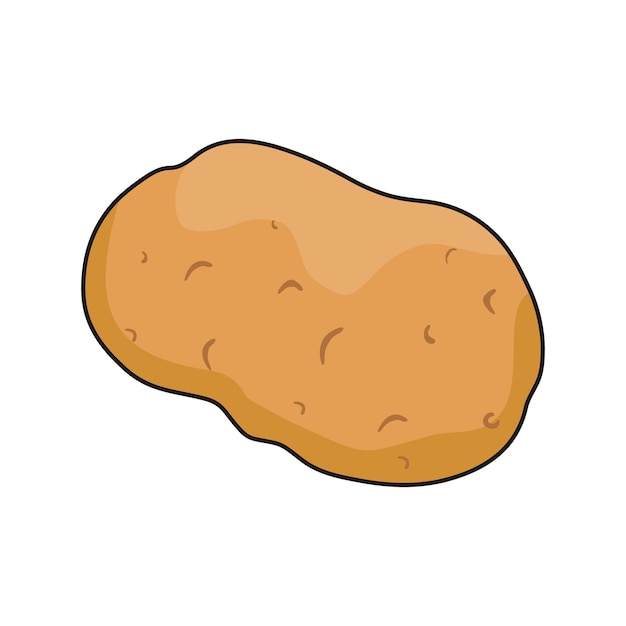 Karikatura Ziemniaków Ilustracja Wektorowa Słodki Rysunek Kreskówki Ziemniaka Zabawny Projekt Postaci Warzyw