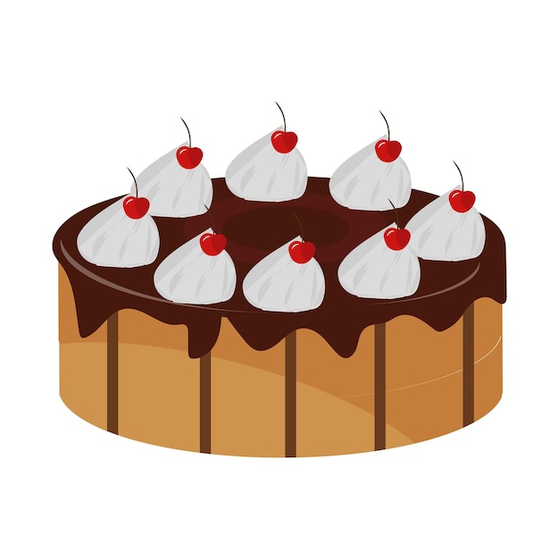 Plik wektorowy karikaturowy kawałek ciasta różne kolorowe kawałki ciasta klatka i restauracja słodki deser z śmietaną