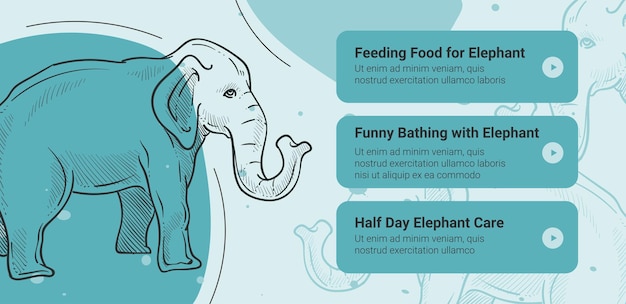Plik wektorowy karmienie słoni wycieczką do zoo i zabawą