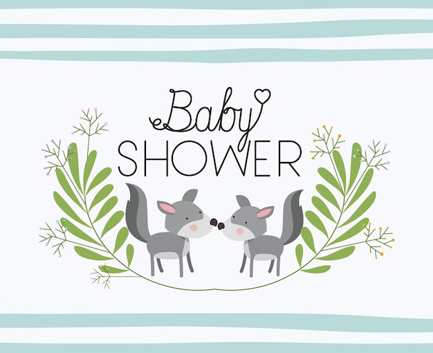 Karta Baby Shower Z Cute Para Psów