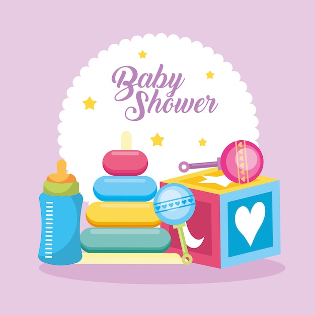 Karta Baby Shower Z Zabawkami
