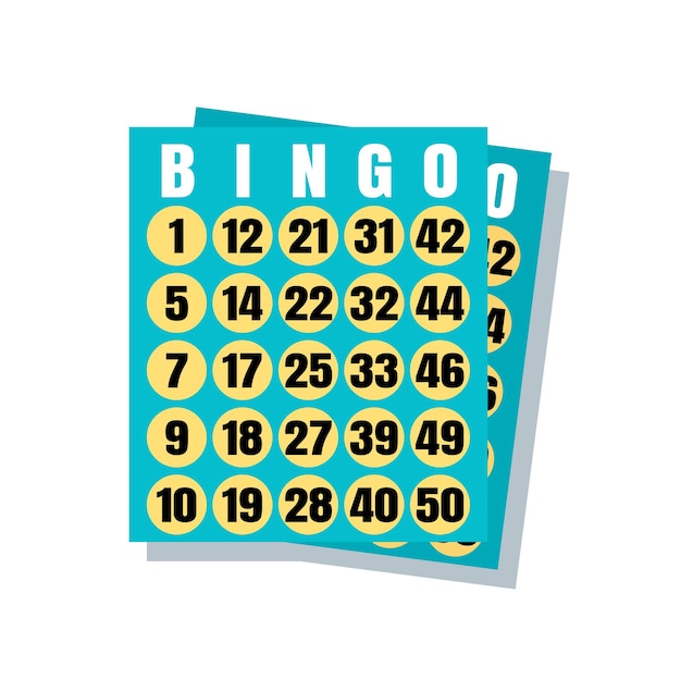 Karta Bingo Na Białym Tle Ilustracji Wektorowych