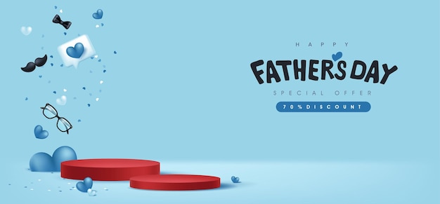 Karta Happy Fathers Day z cylindrycznym kształtem wyświetlacza produktu