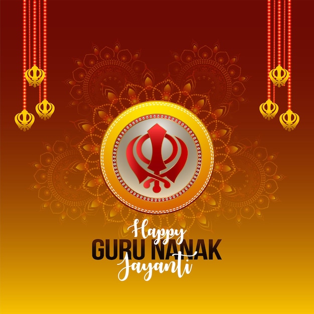Karta obchodów festiwalu Guru nanak jayanti sikh
