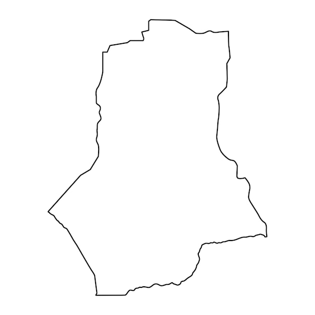 Karta Stanu Południowy Darfur, Podział Administracyjny Sudanu Ilustracja Wektorowa
