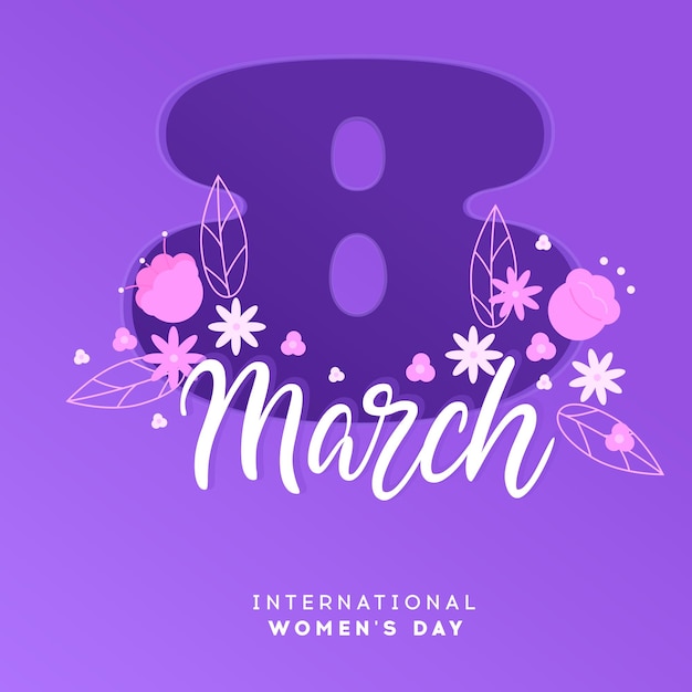 Plik wektorowy karta z okazji międzynarodowego dnia kobiet
