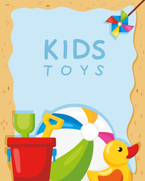 Plik wektorowy karta zabawek dla dzieci