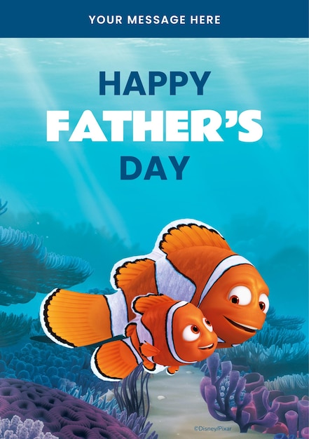 Kartka na Dzień Ojca Gdzie jest Nemo