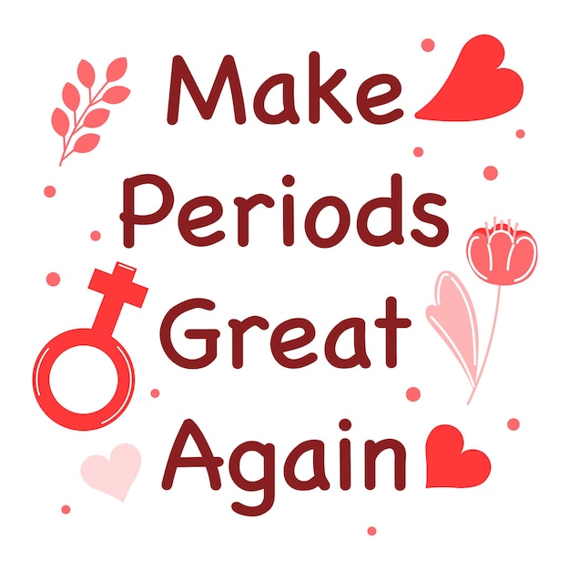 Kartka Z Cytatem O Kobiecej Miesiączce Z Podpaskami Higienicznymi Z Majtkami Z Krwi Menstruacyjnej