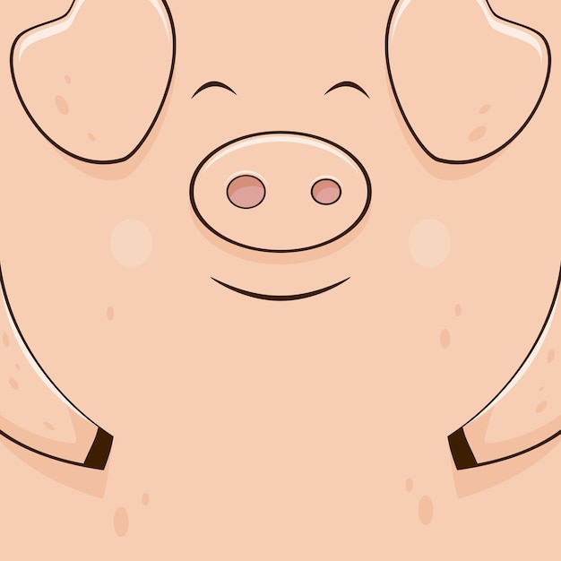 Kartka Z Uśmiechniętą Twarzą świni