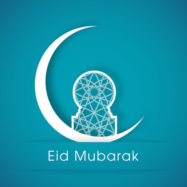Kartka z życzeniami Eid Mubarak na obchody święta społeczności muzułmańskiej