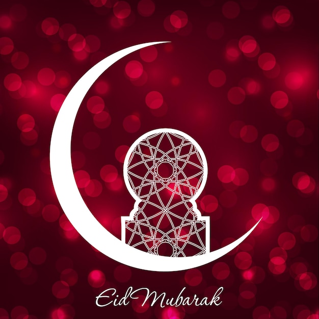 Kartka z życzeniami Eid Mubarak na obchody święta społeczności muzułmańskiej