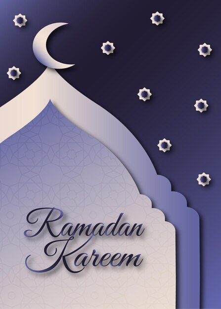 Kartka Z życzeniami Ramadan Jako święty Miesiąc Dla Muzułmanów