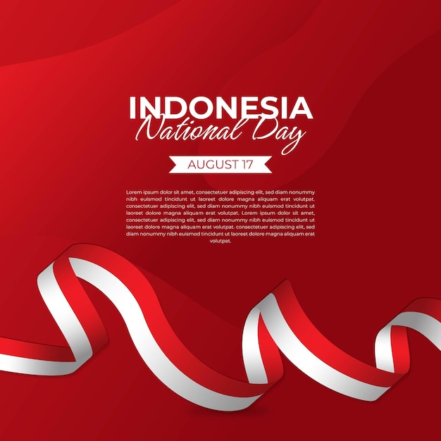Kartka Z życzeniami święta Narodowego Indonezji