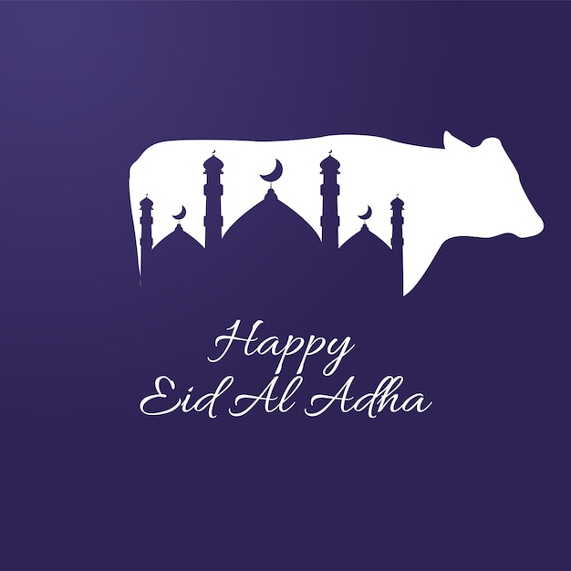 Kartkę Z życzeniami Eid Al Adha Do Postu W Mediach Społecznościowych