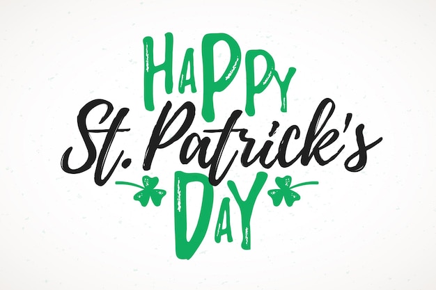 Plik wektorowy kartkę z życzeniami happy st patrick's day na święto 17 marca