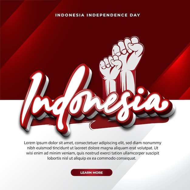 Kartkę z życzeniami indonezji napis projekt efekt 3d