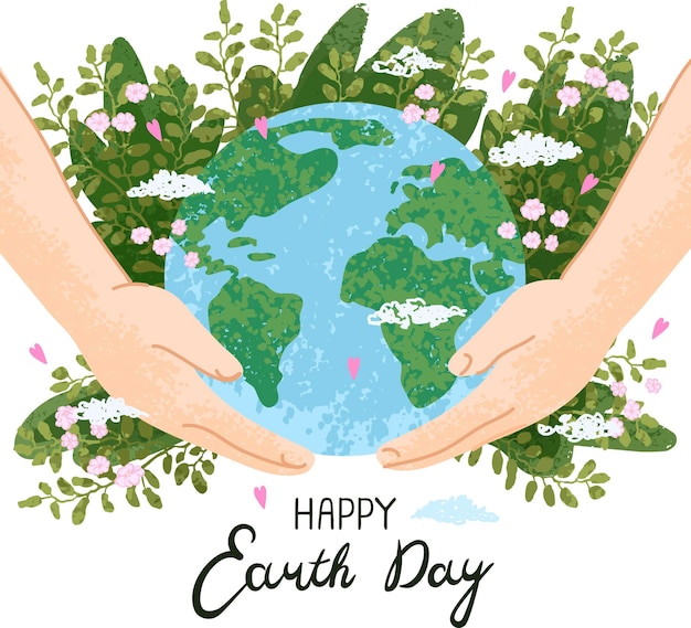 Plik wektorowy kartkę z życzeniami międzynarodowy dzień matki ziemi