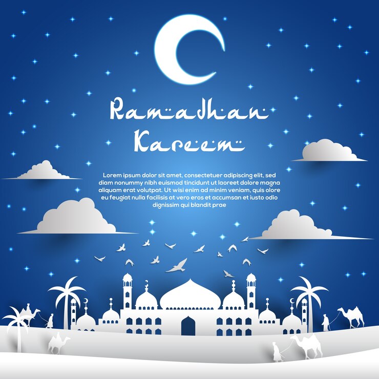 kartkę z życzeniami w stylu ramadhan papieru
